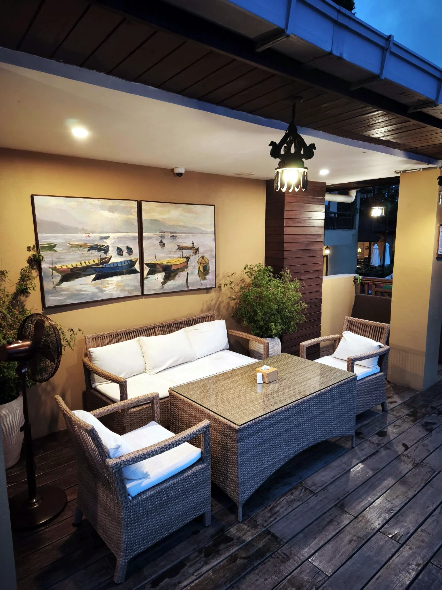 A terrace lounge