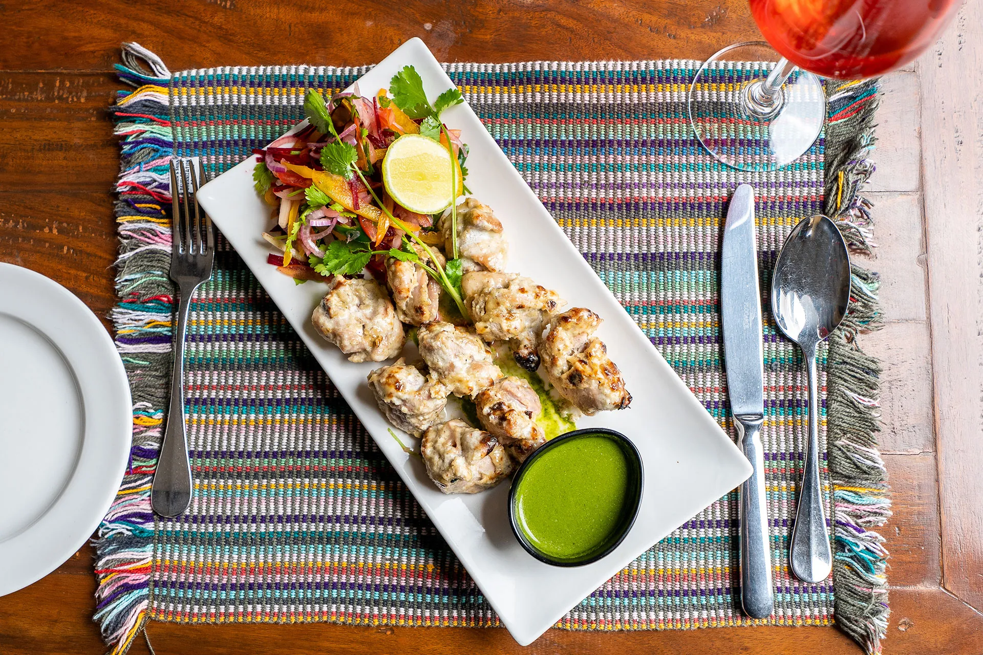 Grilled skewers from the kitchen