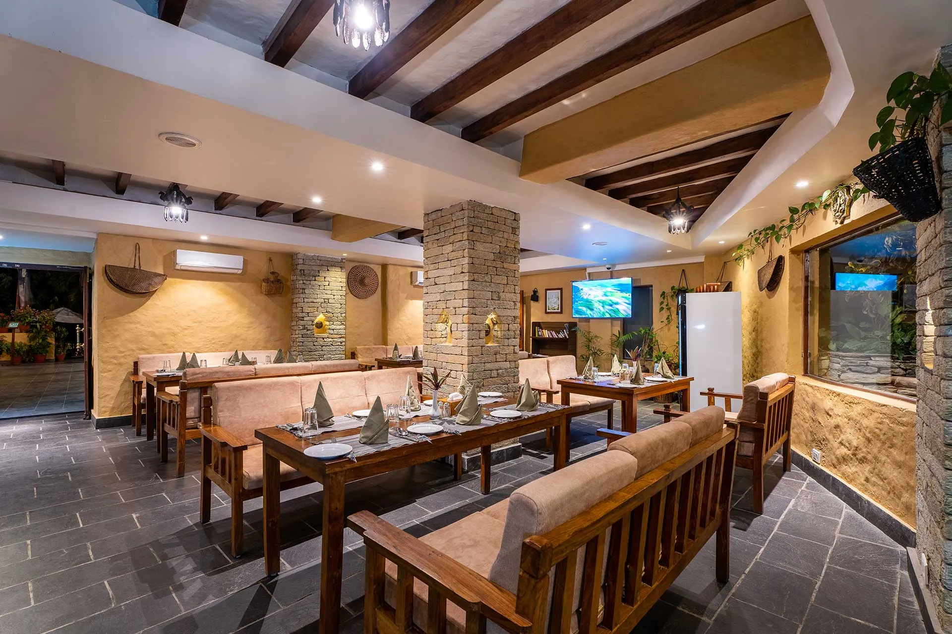 The Dining Hall set for a banquet